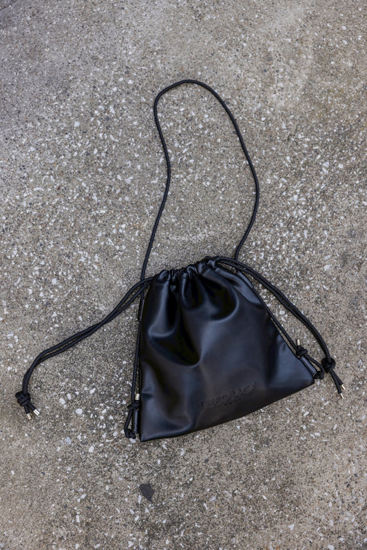 FEEDBACK Leather Drawstring Bag