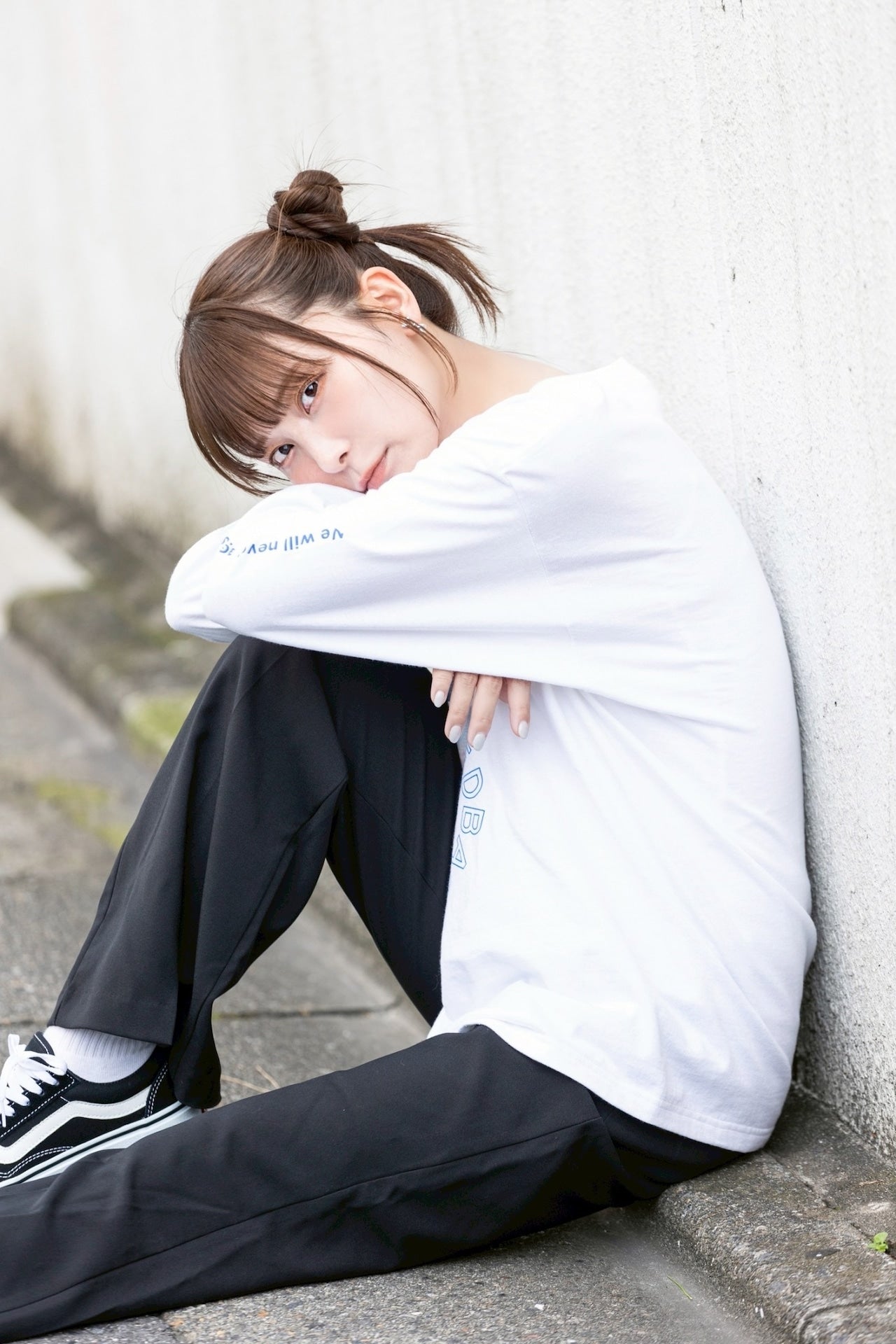 FEEDBACK Sky Photo Print Long Sleeve T-shirt WHITE