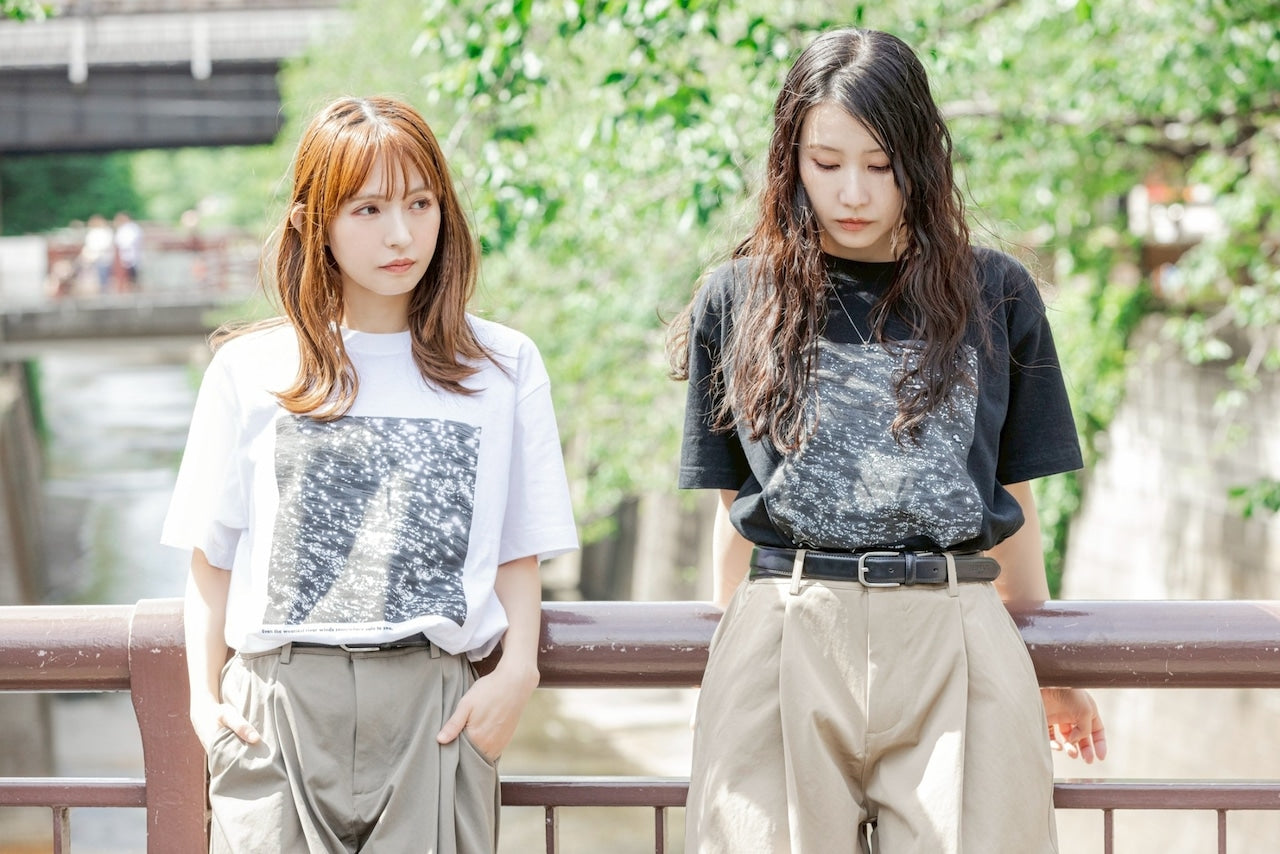 FEEDBACK River Photo Print T-shirt WHITE